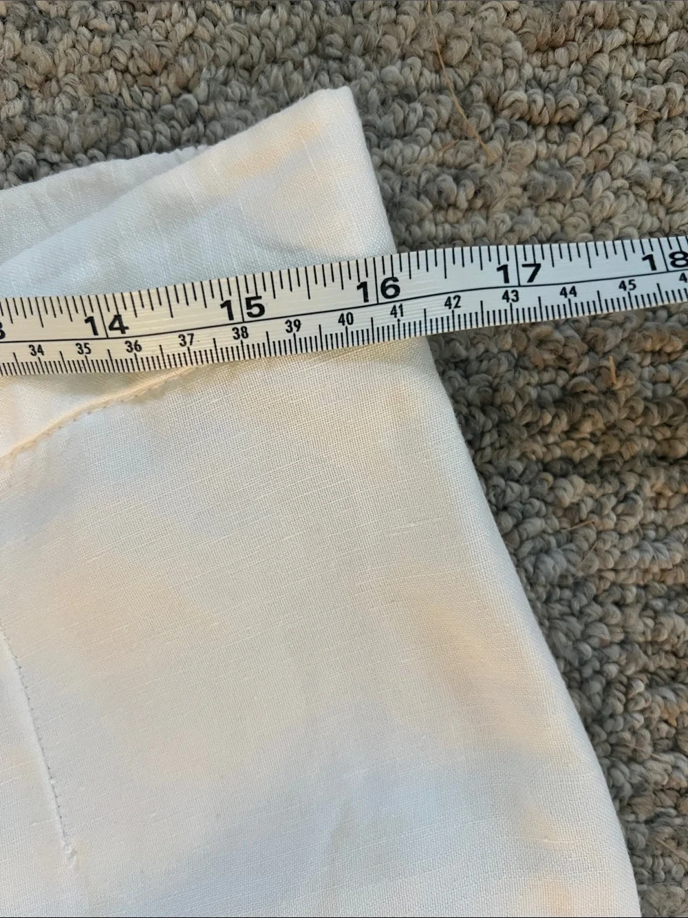 H&M White Wide-Leg Linen-Blend Pants